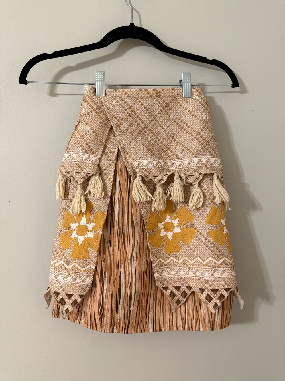 Disney Store Moana Skirt Girls Size 4 Grass Fringe Island Costume Dress Up